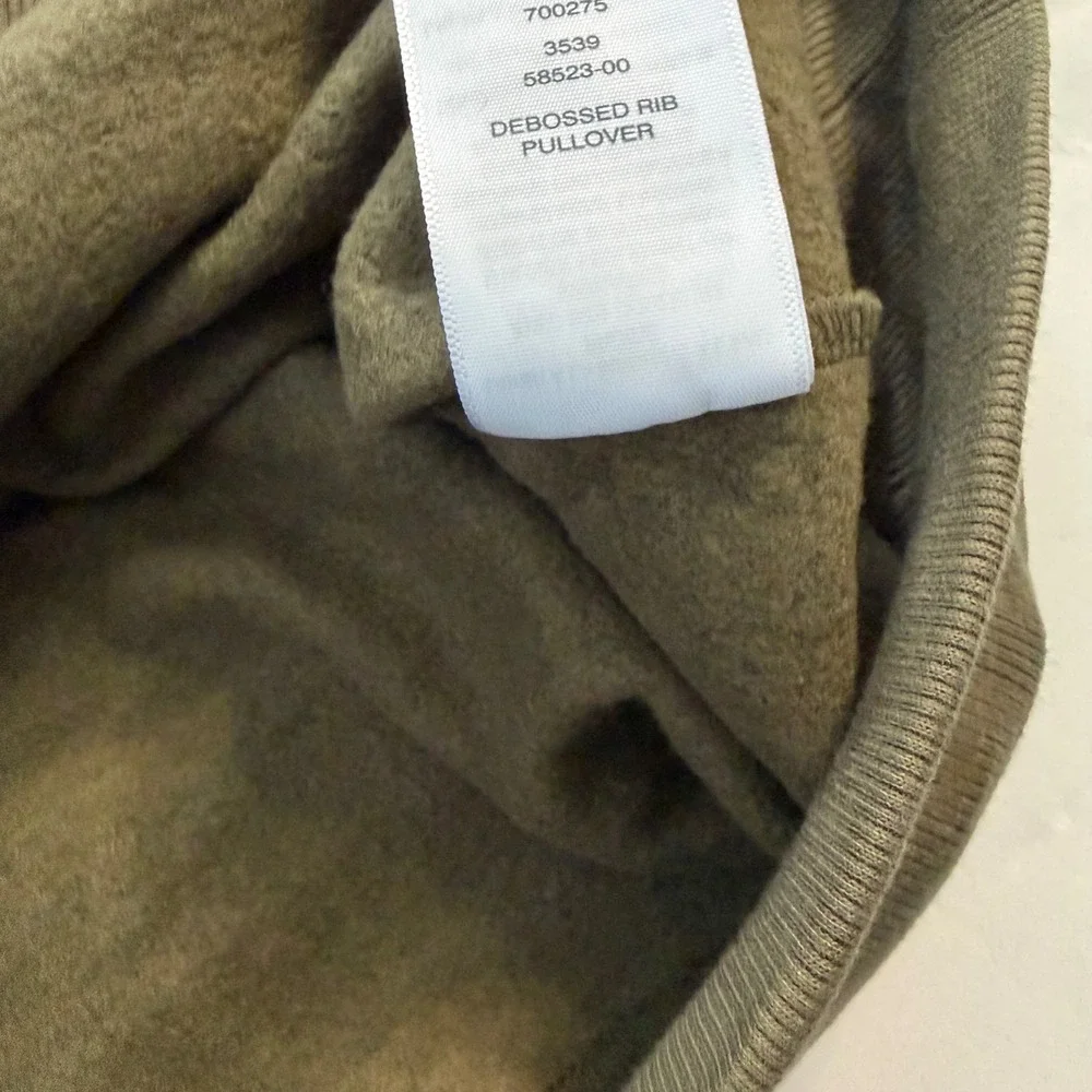 True Religion Men S‎ Camo Green Tie Dye Debossed Rib Pullover Crew Sweatshirt M